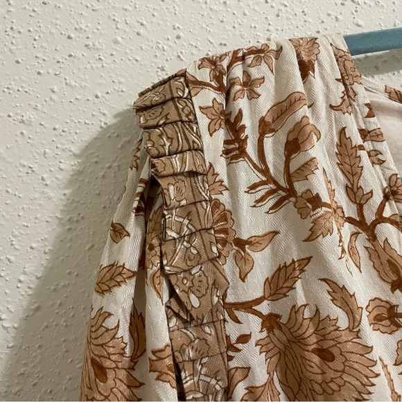 Cleobella Victoria Mini Dress NWT V Neck Tan Wrap Dress - Picture 4 of 15